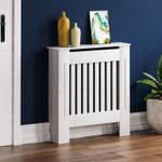 SALE Radiator Cover Small Modern Cabinet Shelf MDF Slat Grill Furniture White