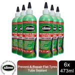 Slime Tube Sealant Puncture Repair, 473ml, pack of 6, Ideal for All Tubes