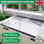 Stainless Steel Cutting Chopping Board Dough Board Meat Bread Kitchen Worktop UK