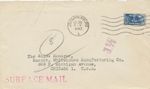 South Africa 1947/8 Two Int. Pra. Postage Receipts to USA, One with Postage Stamp