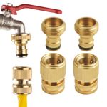 1 Set Brass Garden Hose Quick Connect Fitting 1/2" & 3/4" BSP Male Female