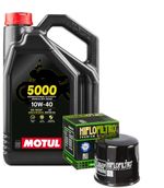 Fits: Kawasaki Ninja 1000 SX 2023 Motul 5000 10W40 Oil Filter Service Kit