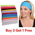 9 cm Wide Head Bands Plain Stretchy Kylie High Quality  Bandeau Unisex Hair Band