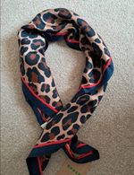 Boden Cheetah Silk Scarf