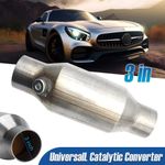 3" Universal Sport Cat Catalytic Converter High Flow 400 Cell Stainless Steel UK