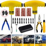 Emergency Tyre Puncture Repair Kit Car Van Motorcycle Tubeless Tire Strip Pliers
