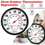 2 in 1 Large Numbers Thermometer Hygrometer Outside Thermometer for Patio Garden
