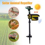 Water Spray Animal Repeller Solar Power Outdoor Garden Pest Cat Mice Deer Sensor