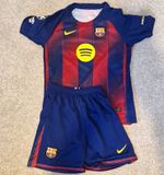 Nike Barcelona Home Full Kit Kids Size 28 Short Sleeve Shirt & Shorts Set