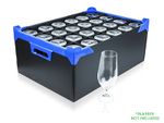 Glassjacks / Wine Glass Storage Box - 24 Compartments - Cell Size H220 x D78mm