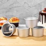 New 4 Pcs Mini Cake Tins Pork Pie Dish Small Pans Mold Round for Making Cakes