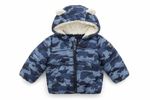 Gap Unisex Baby & Toddler Puffer Jacket Size 6-9 Months Blue Camouflage Casual