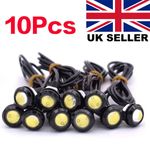 10x 18mm 12V Eagle Eye LED Lights Car DRL Daytime White Fog Light Reverse Bulbs.