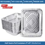 Disposable Aluminium Foil Baking Roasting Cooking Trays 32x26cm 10 Pack