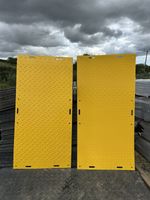 High Visibility Yellow Ground Protection Trackway Mats - HDPE 