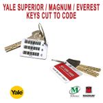 Yale Superior / Magnum / Everest Keys Cut to Code 