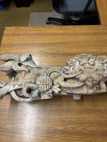 Antique Chinese Carved Wood Dragon And Phoenix