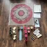 Vintage Readicut Latch Hook Circular Rug Canvas Kit Rosemary 945 Design Unused