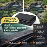 450gsm PVC Pond Liner Heavy Duty Koi Fish Safe Waterproof Flexible Sheet