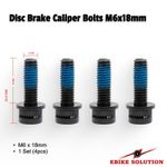 4x Genuine Shimano Hydraulic Disc Brake Caliper Bolts for M6 x 18mm Black