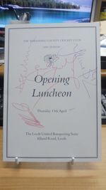 Yorkshire CCC Opening Luncheon 2000 - Signed by 5 Boycott, Lehmann