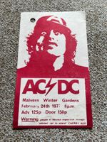 AC/DC Bon Scott  ticket Malvern Winter Gardens 24/02/77  Dirty Deeds Tour