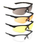 Lancer Swiss Eye Tactical Safety Shooting Glasses Black Frame Airsoft Range 
