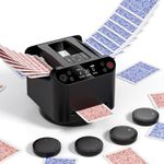2 in 1 Automatic Card Shuffler and Dealer 1-2 Deck 360° Rotating Dealing Machine