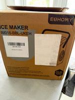 EUHOMY Countertop Ice Maker IM016-BBL-UKEH Black 12kg 6min Portable