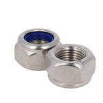 M8 - 8MM HEX NYLOC LOCKING NUTS NYLOCK TYPE T BRIGHT ZINC PLATED BZP DIN 985