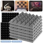 6-48x Acoustic Wall Panel Tiles Studio Sound Proofing Insulation Foam Thick Pad