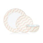 Poodle & Blonde 12pc Bellisima Porcelain Dinner Set For 4, Limited Edition Set