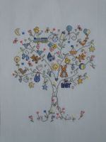 Completed Cross Stitch " Love Baby Boy "