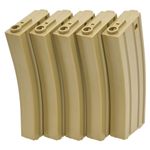 Strike Systems Airsoft Magazine 5pcs M-Series Box Set 140 Rds Tan