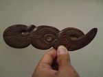 Whakairo rakau wood carving - Māori Art Plaque Ornament
