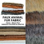 Fur Fabric Faux Fake Animal Teddy Bear & Animal Toy Craft 15mm 20mm or 30mm Pile