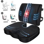 Lumbar Back Support Cushion Car Seat Pillow Memory Foam Pain Relief Office Chair
