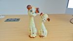 BH646: KITSCH RETRO VINTAGE CUTE COUPLE OF CERAMIC ROMANTIC DOGS