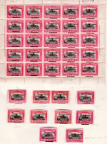 PARAGUAY, YV # 162 + 163, COMPLETE PLATE (25 STAMPS) +10 STAMPS W/ERRORS MH-MNH