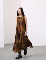 M&S - Autograph Womens Brown Mix Midi Midaxi Animal print Dress