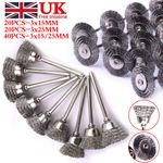 20/40x 3mm Shank Steel Wire Cup Shape Brushes Wheel Dia 15/25mm For Power Rotary
