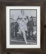 Sir Roger Bannister, First Sub-4 Minute Miler, Hand Signed Framed Photo & COA