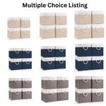 Woodluv Storage Cube Boxes Large, Set of 4 Foldable Storage Basket for Cupboards