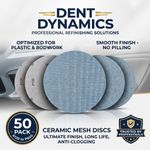 50x Dent Dynamics Ceramic Mesh Sanding Discs 150mm P120-P600 Plastic No Pilling