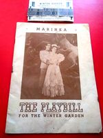 1945 Winter Garden Theatre The Playbill Marinka, with 3 ORIGINAL TKT STUBS