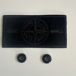 Stone Island Replacement Badge with 2 Button Design Black