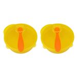 Pack of 2 Baby Travel Feeding Bowls with Lid and Spoon Toddler Plate BPA Free