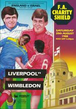 FA CHARITY SHIELD PROGRAMME 1988 Liverpool v Wimbledon