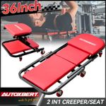 2in1 Folding Car Creeper Mechanic Seat Repair Trolley Laying Board Workshop Auto