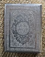 Antique Middle Eastern (P) Solid 840 Silver Cigarette Case Circa 1920 97.4g
